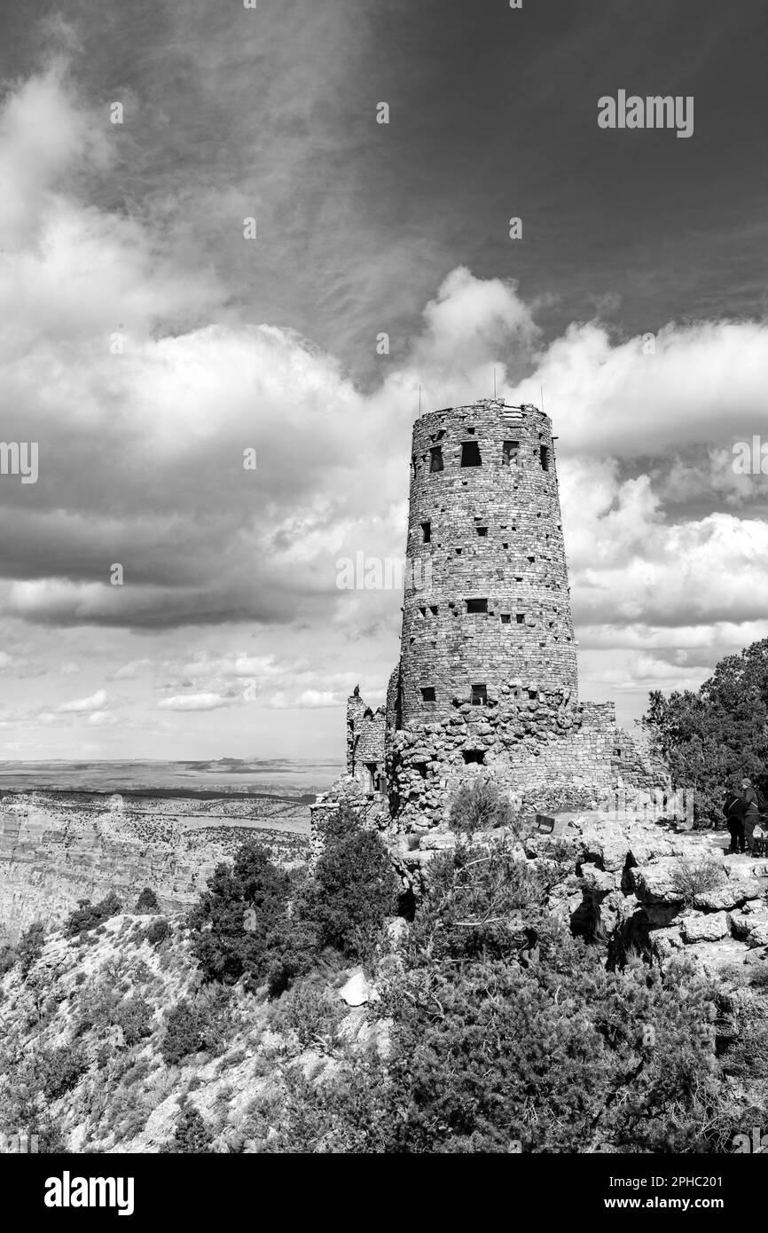 Old Watch Tower at Grand Canyon National Park, Arizona, USA Stock Photo