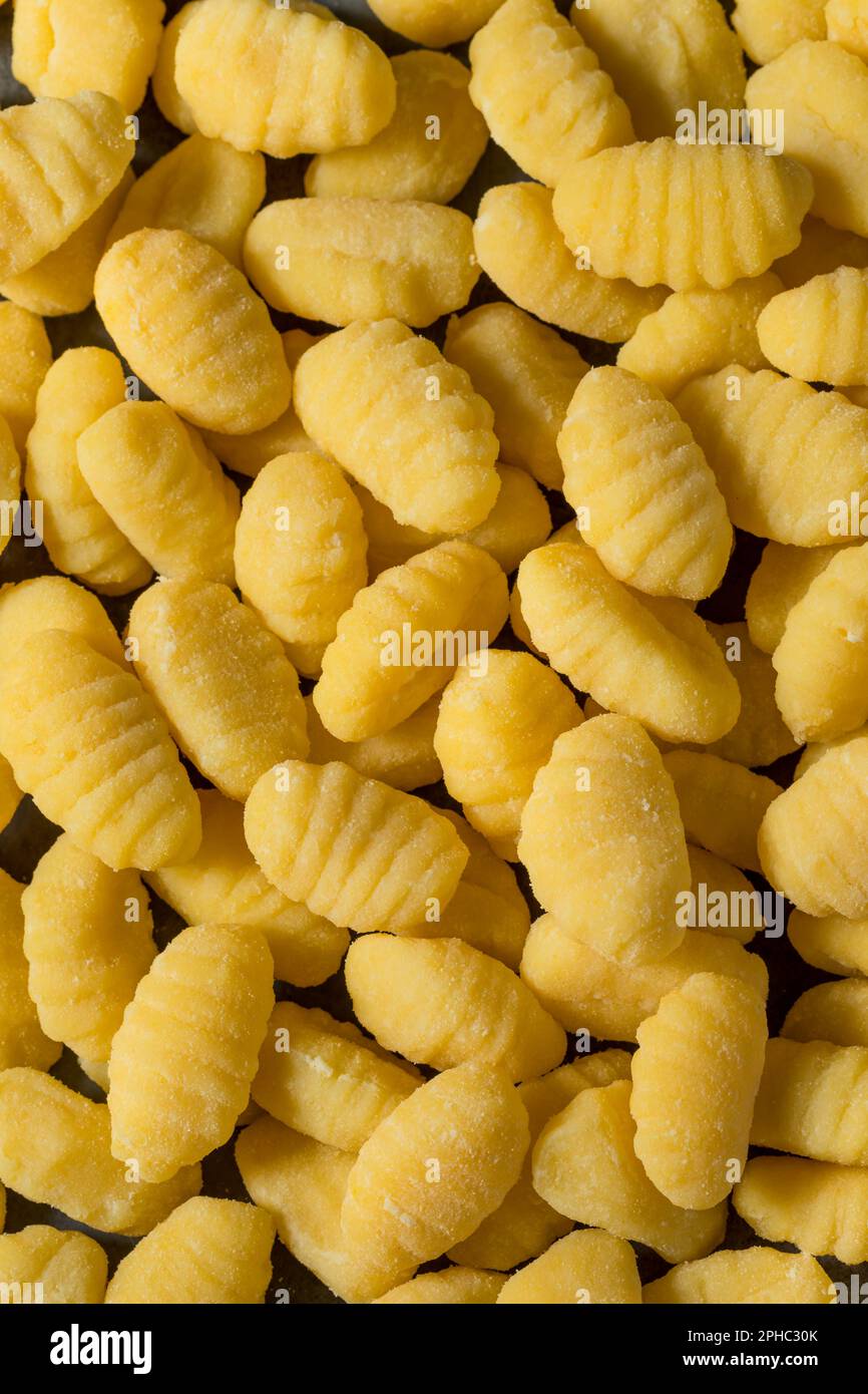 Homemade Raw Potato Gnocchi Pasta Ready to Cook Stock Photo