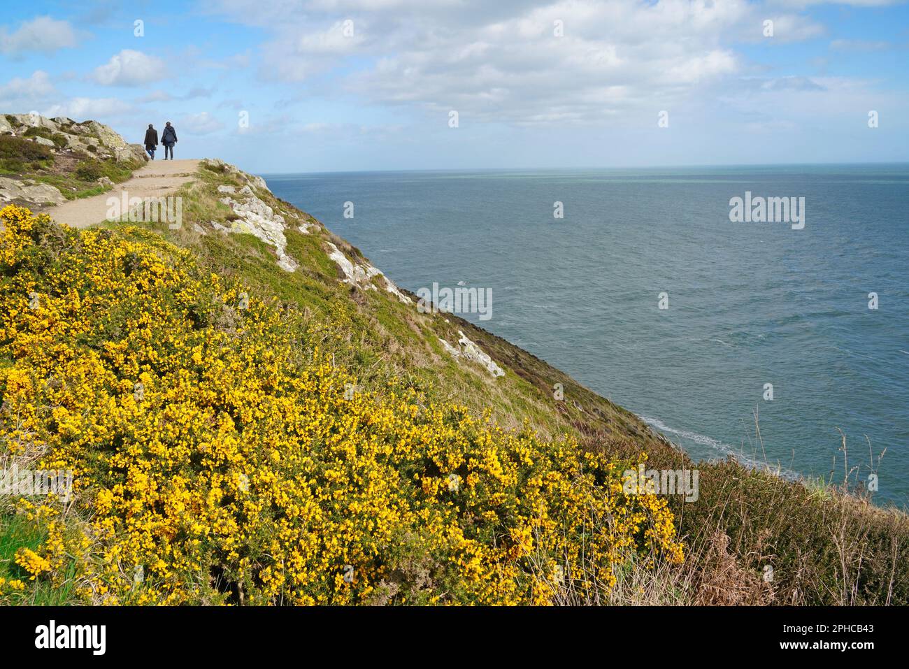 Howth Head cliff walk in the suburbs of Dublin gives beautiful views of