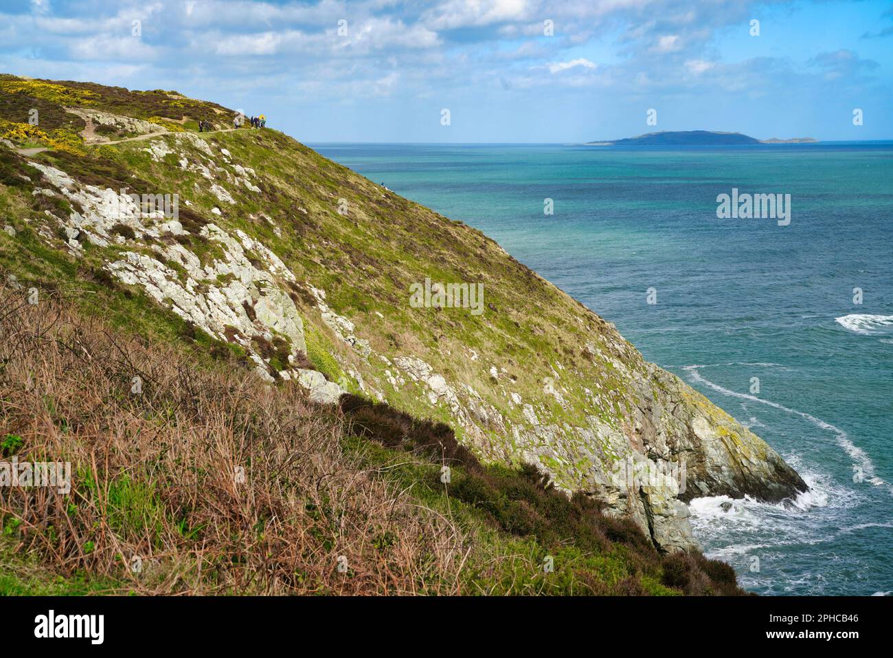 Howth Head cliff walk in the suburbs of Dublin gives beautiful views of
