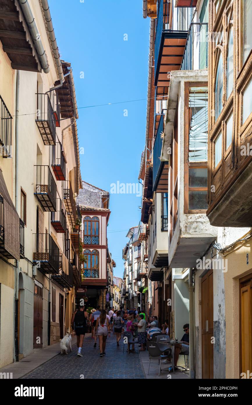 Morella, Spain August 09, 2022 The old town of Morella is a