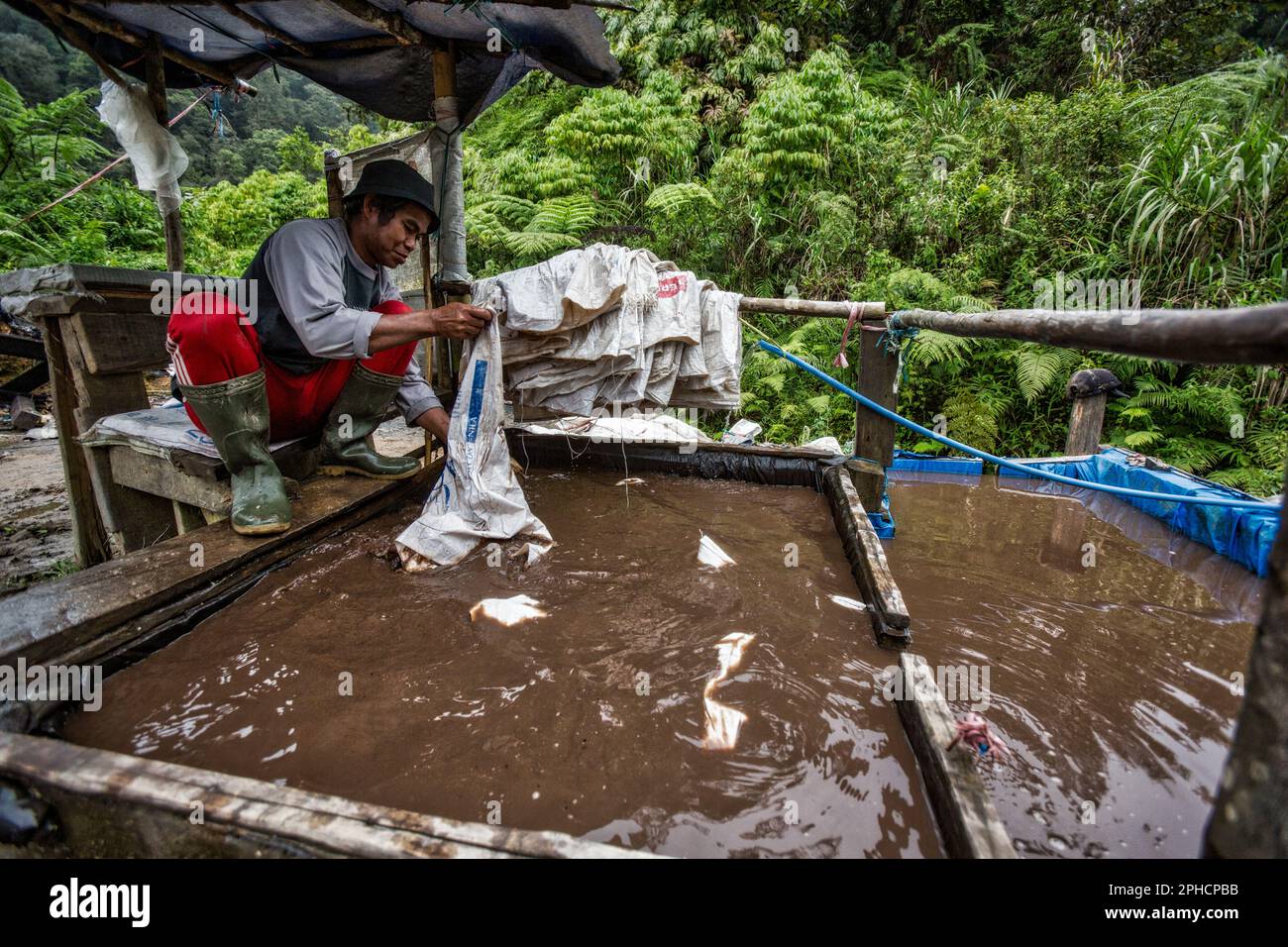 Illegal gold extraction in Java, Indonesia, Asia Stock Photo Alamy