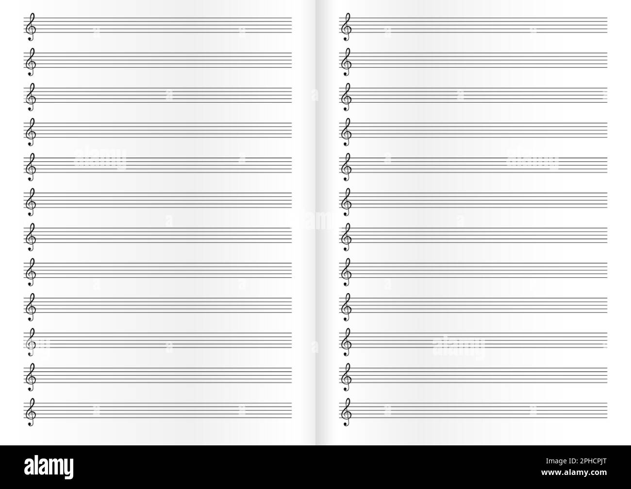 TRUMPET Printable Sheet Music Paper Instant Download Blank Staff Paper  Blank Sheet Music Blank Music Paper PDF Manuscript Paper 