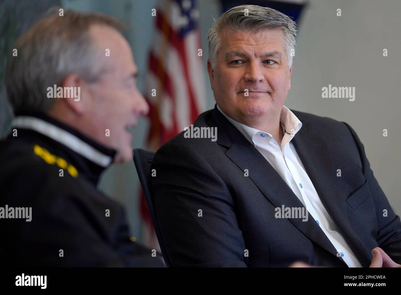 Boston Athletic Association President and CEO Jack Fleming, left, and