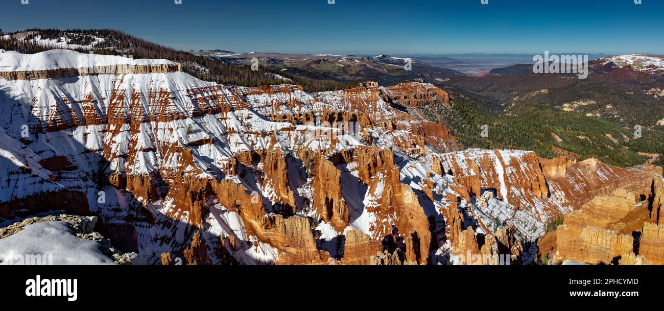 Cedar Breaks National Monument in Winter, Utah Stock Photo