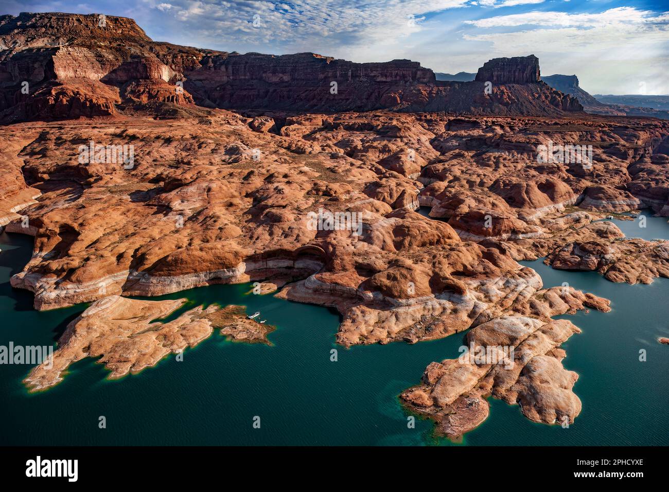 Meandering Waters of Glen Canyon - Lake Powell Stock Photo