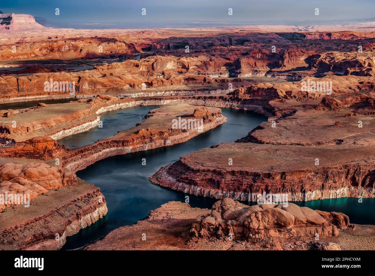 Meandering Waters of Glen Canyon - Lake Powell Stock Photo