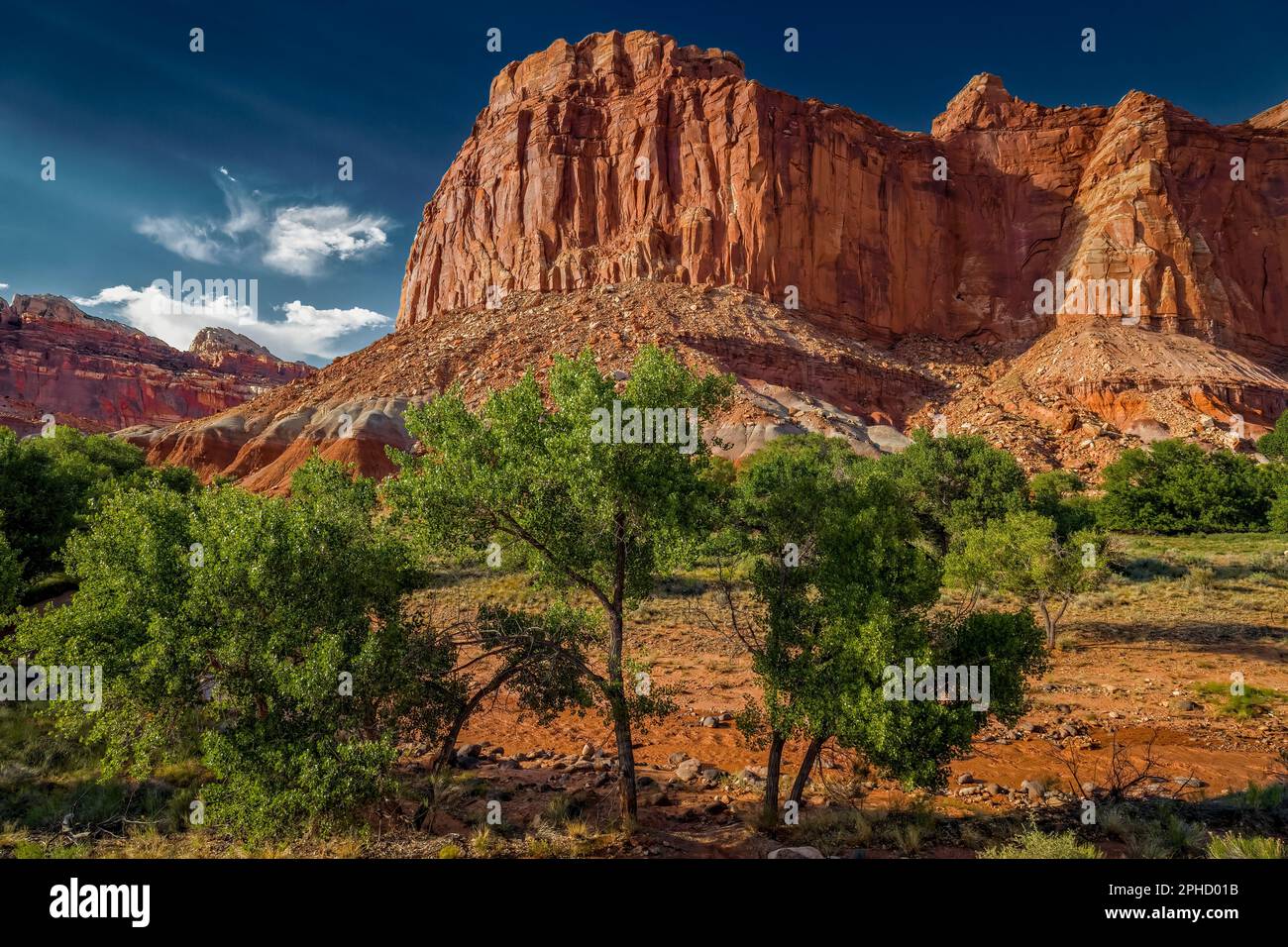 The Castle Formation  (Wingate Sandstone) - Capitol Reef National Park Stock Photo
