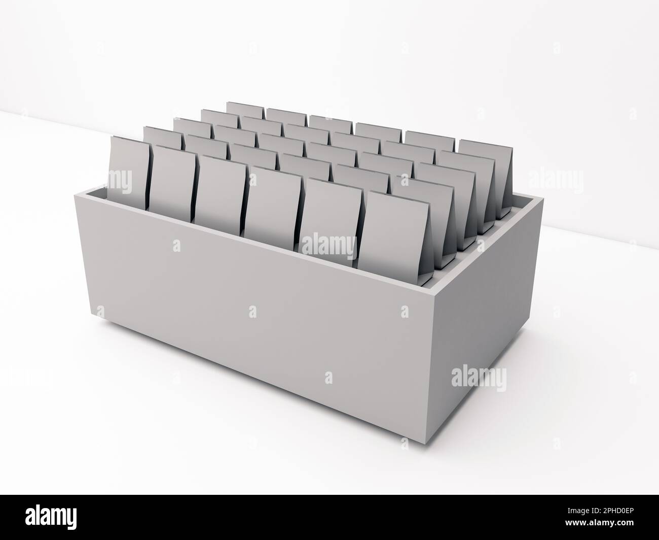 Product box container with bags products . 3D rendering illustration ...