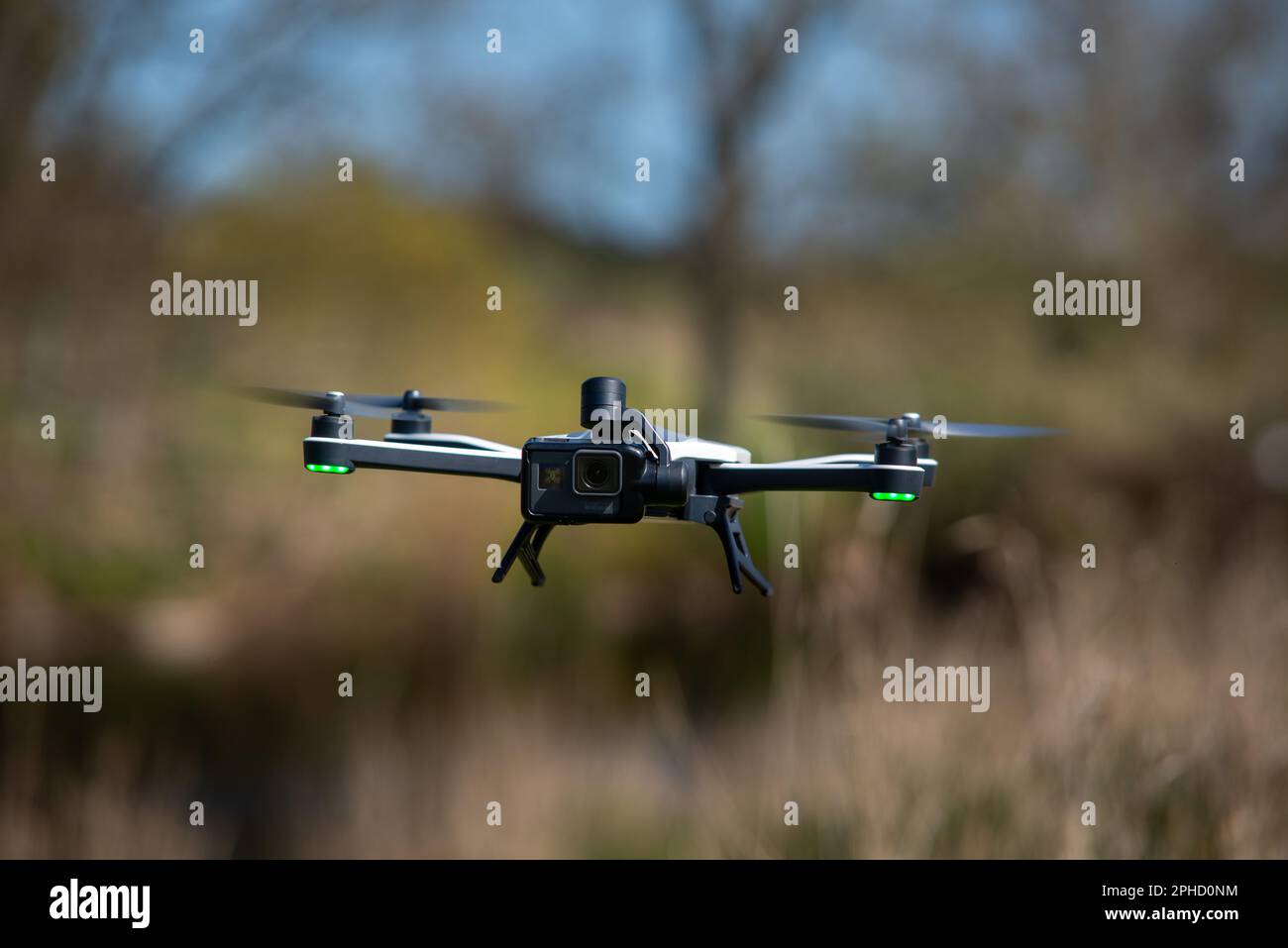 The GoPro Karma drone in flight Stock Photo
