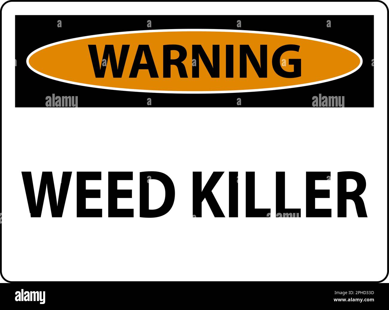 Warning Sign Weed Killer On White Background Stock Vector Image & Art