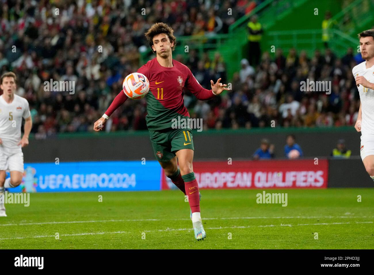 Portugal's forward Joao Felix runs with the ball during the EURO 2024  News Photo - Getty Images