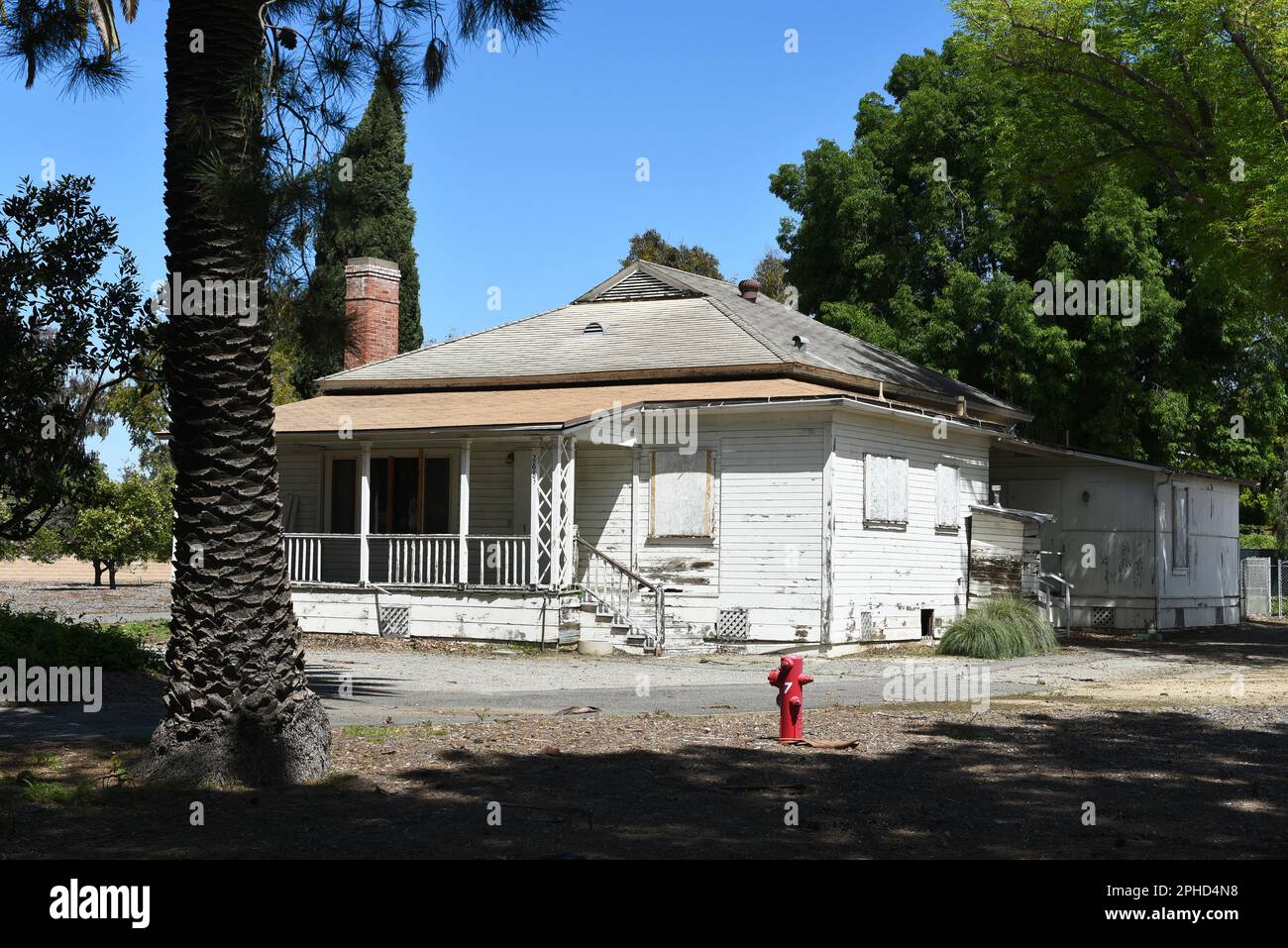 IRVINE, CALIFORNIA - 27 MAR 2023: The Krauss House at the Irvine Ranch Historic Park was home to James Irvines brother-in-law. Stock Photo