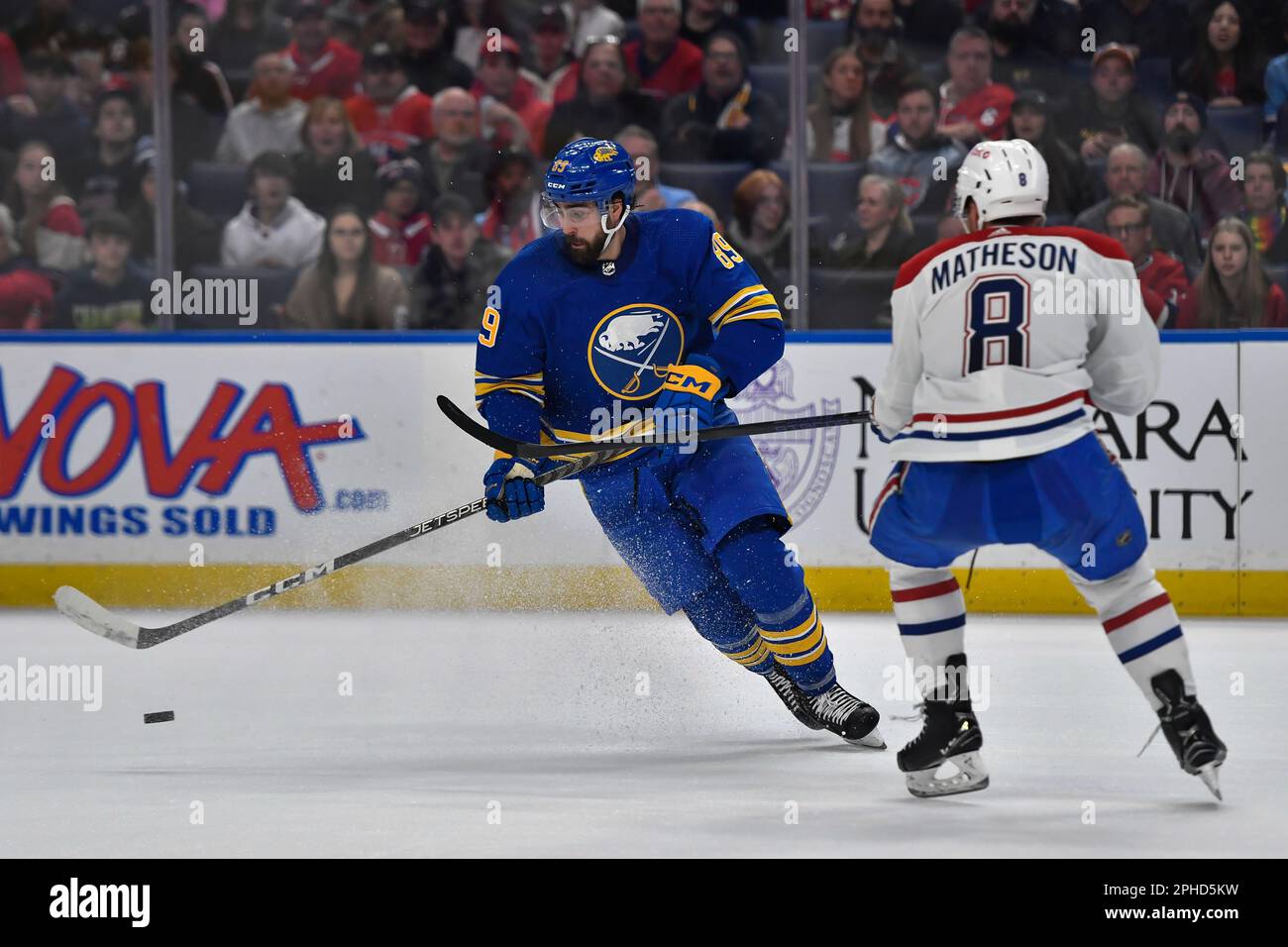 Buffalo Sabres right wing Alex Tuch (89) skates with the puck