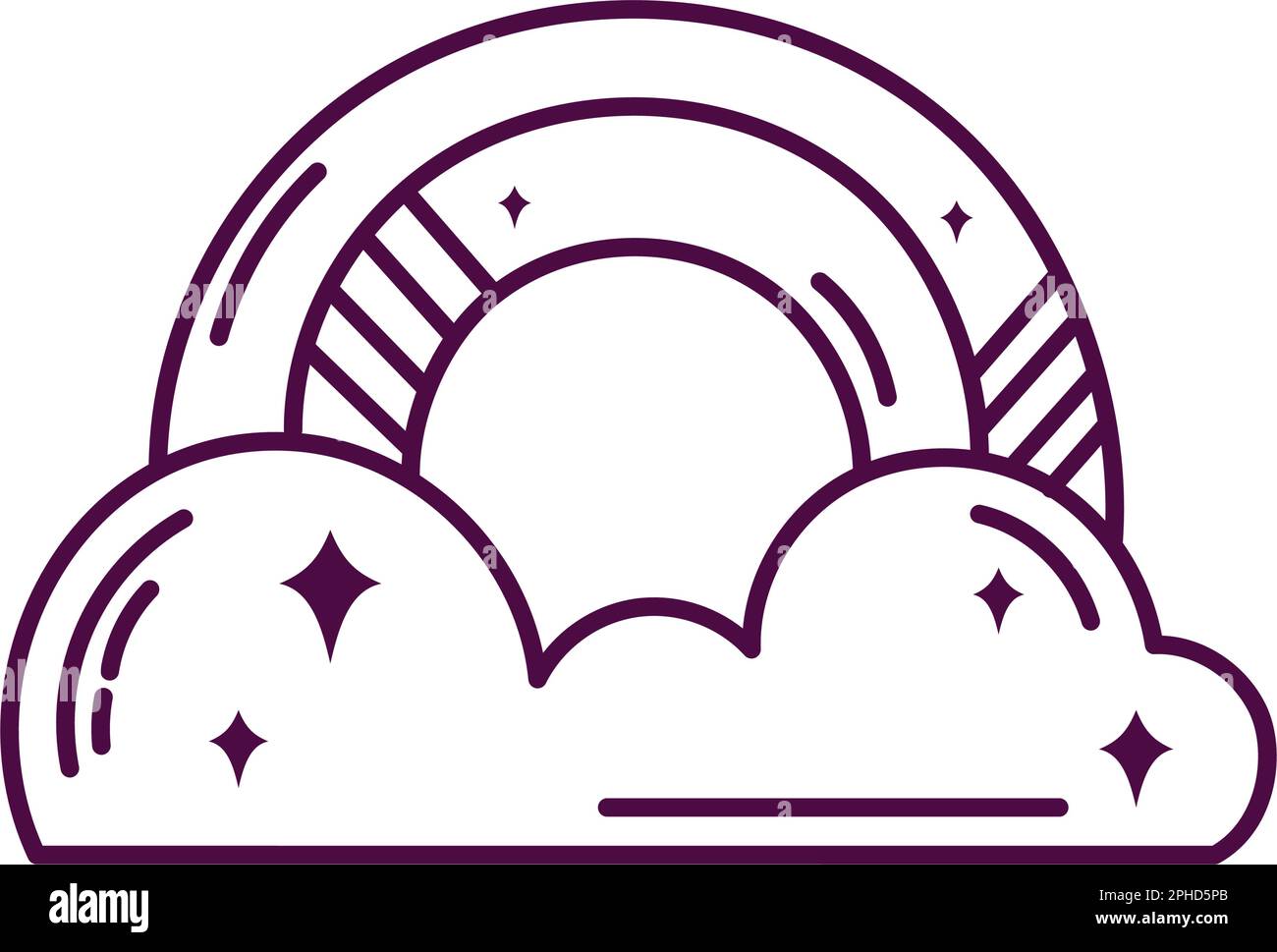 rainbow clouds doodle Stock Vector Image & Art - Alamy
