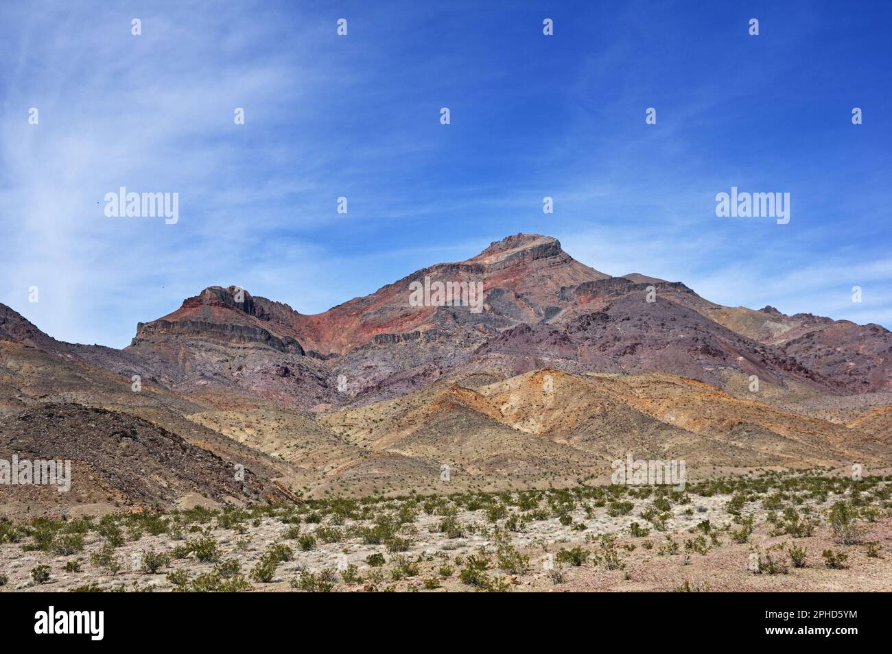 5804 foot tall Corkscrew Peak in Death Valley National Park Stock Photo