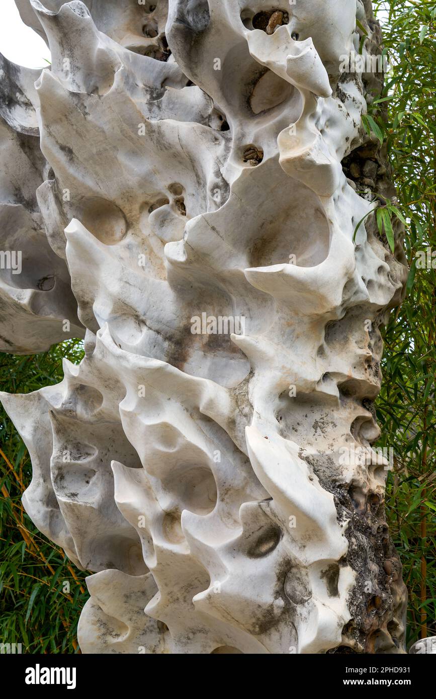 A huge rockery stone set in a japanese garden Stock Photo - Alamy