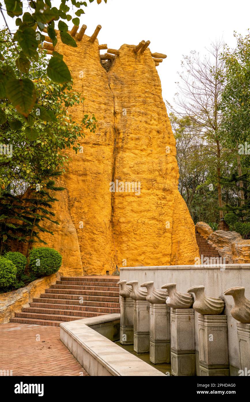 Xinjiang National Style Loess Beacon Tower Stock Photo