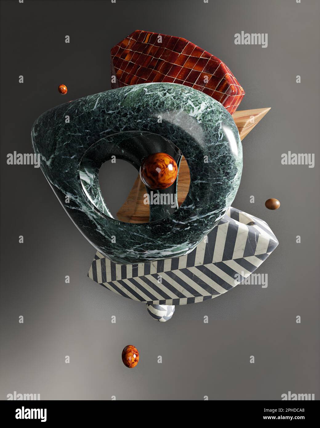 Abstract illustration , 3d geometric concept, render of forms and ...