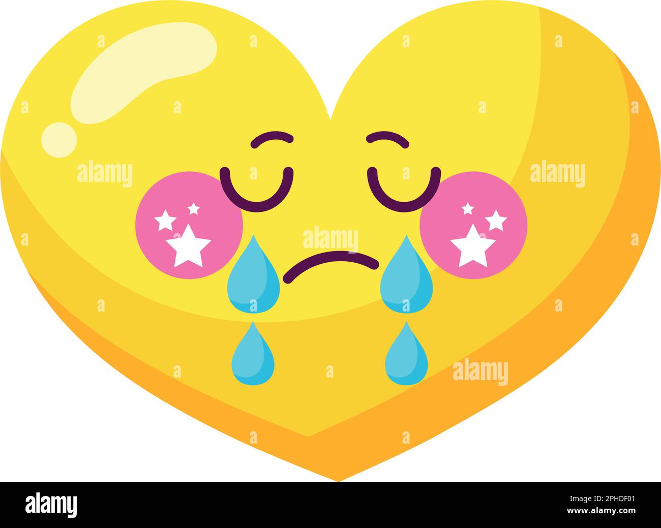kawaii crying emoji Stock Vector Image & Art Alamy