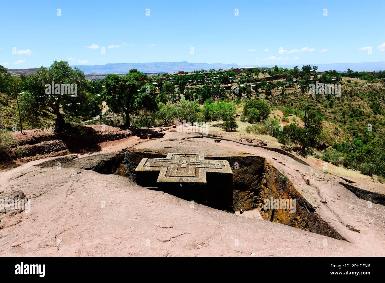 The ancient rock carved St. church in Lalibela, Ethiopia Stock Photo Alamy