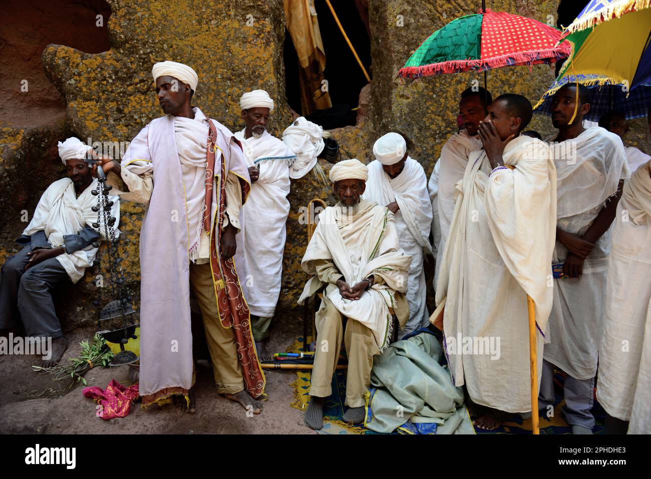Washing the feet ceremony at he Church of Saint in Lalibela