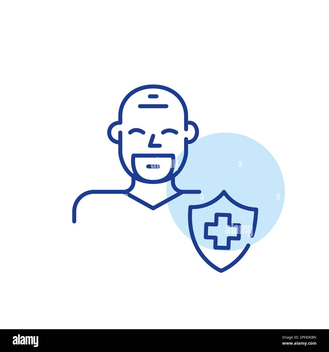 Health insurance policy holder. Pixel perfect, editable stroke line icon Stock Vector Image ...