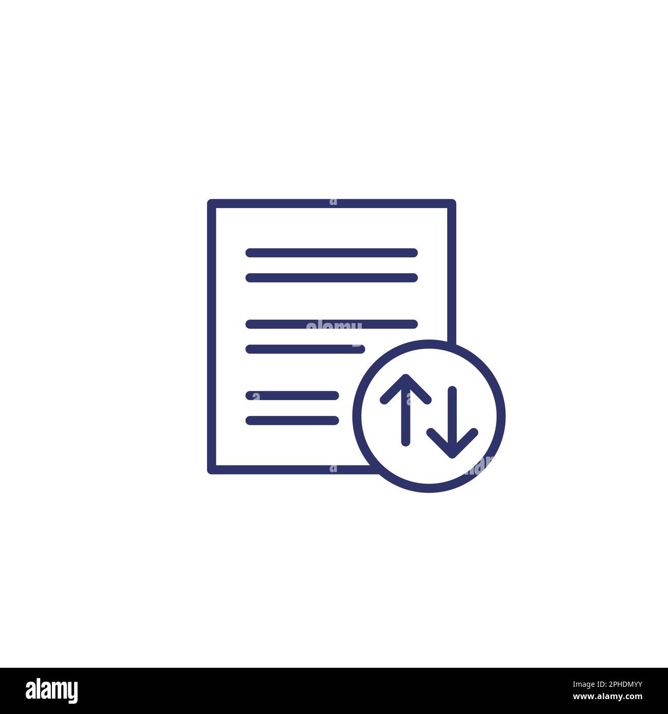 case priority icon on white, line design Stock Vector