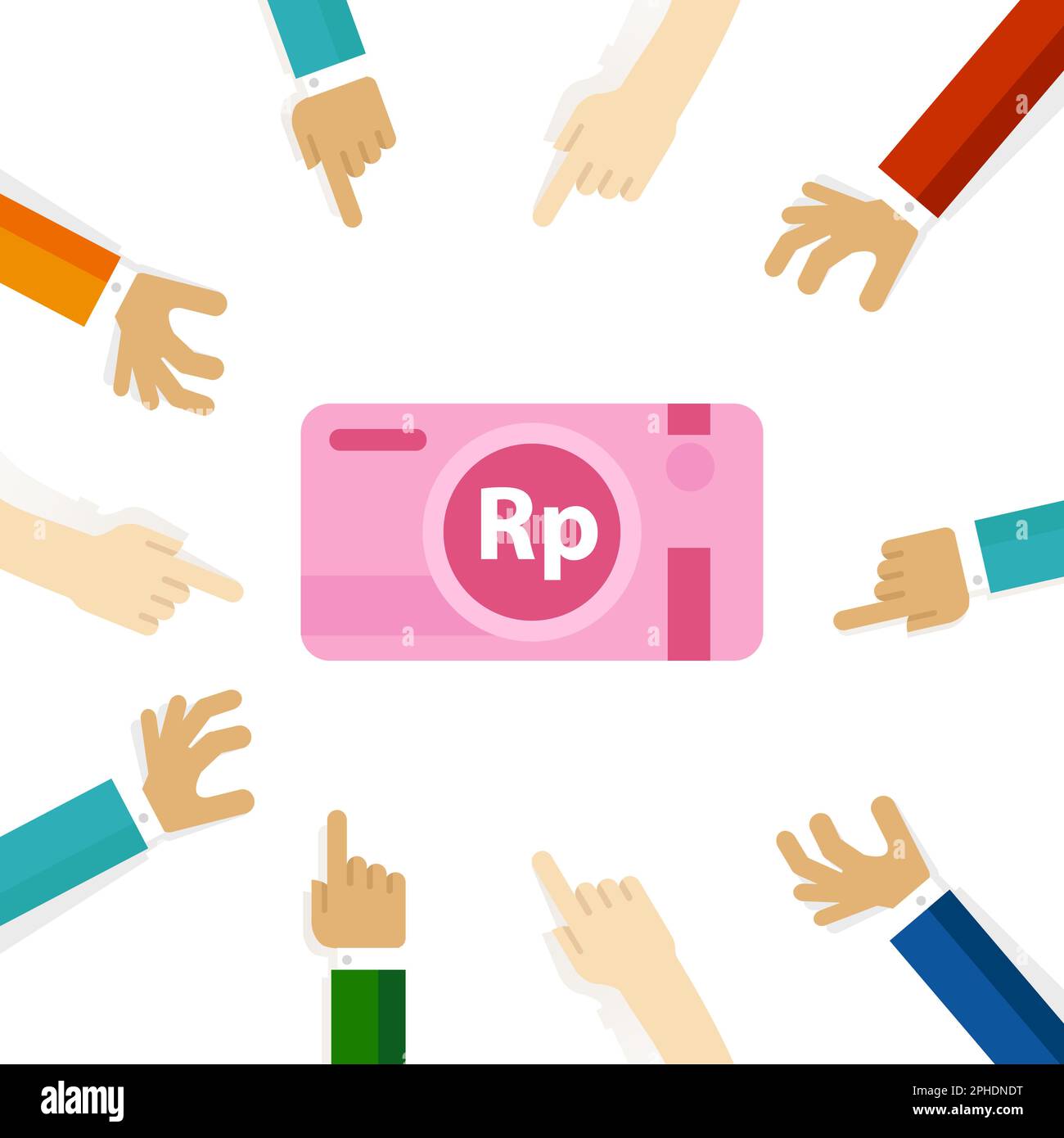 one hundred thousand rupiah indonesian currency cash payment Stock Vector