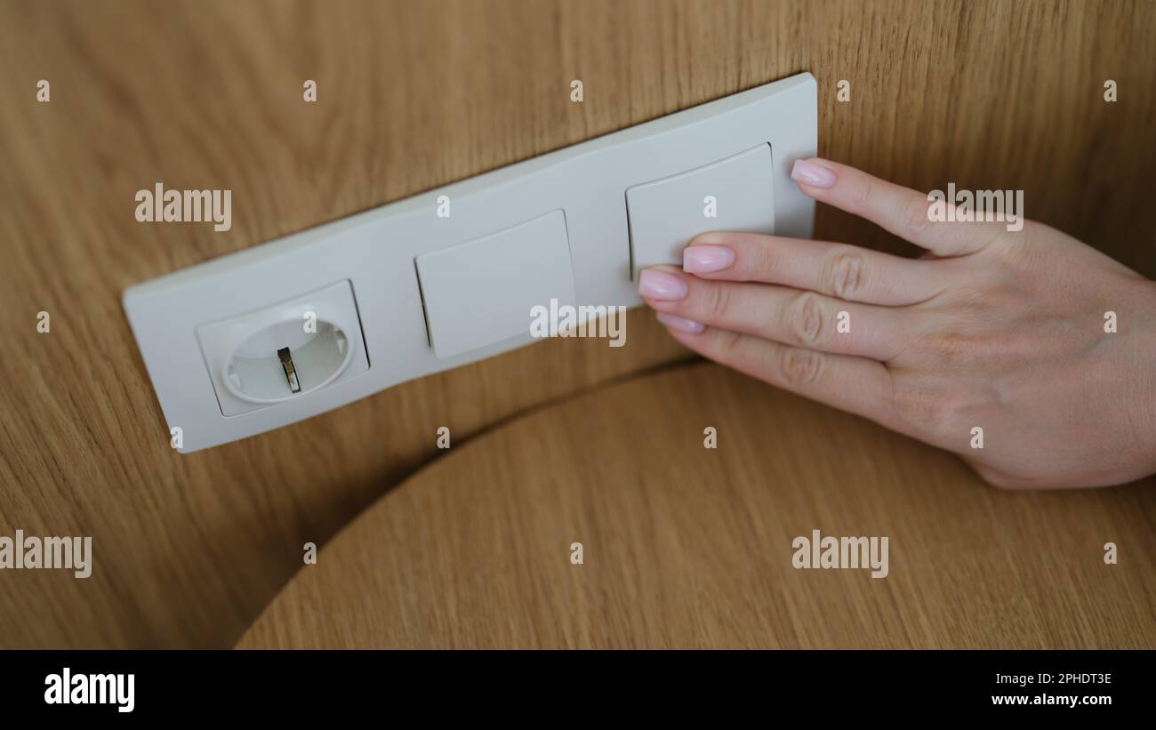 Real hand pressing button hi-res stock photography and images - Alamy