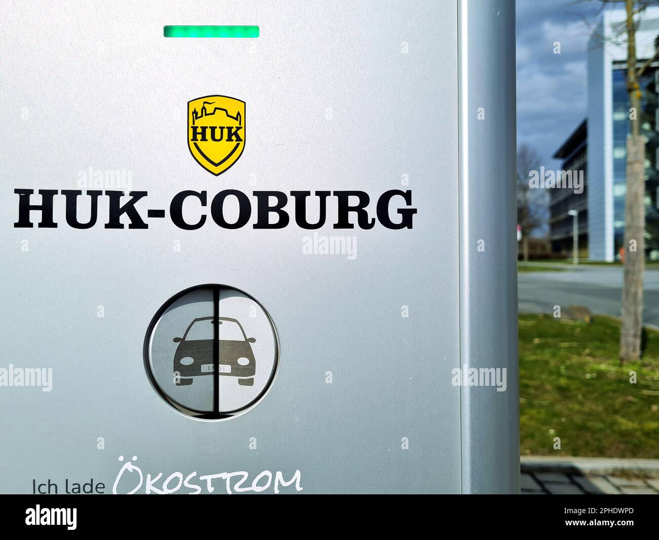 Coburg, Germany. 18th Mar, 2023. A charging station for electric cars