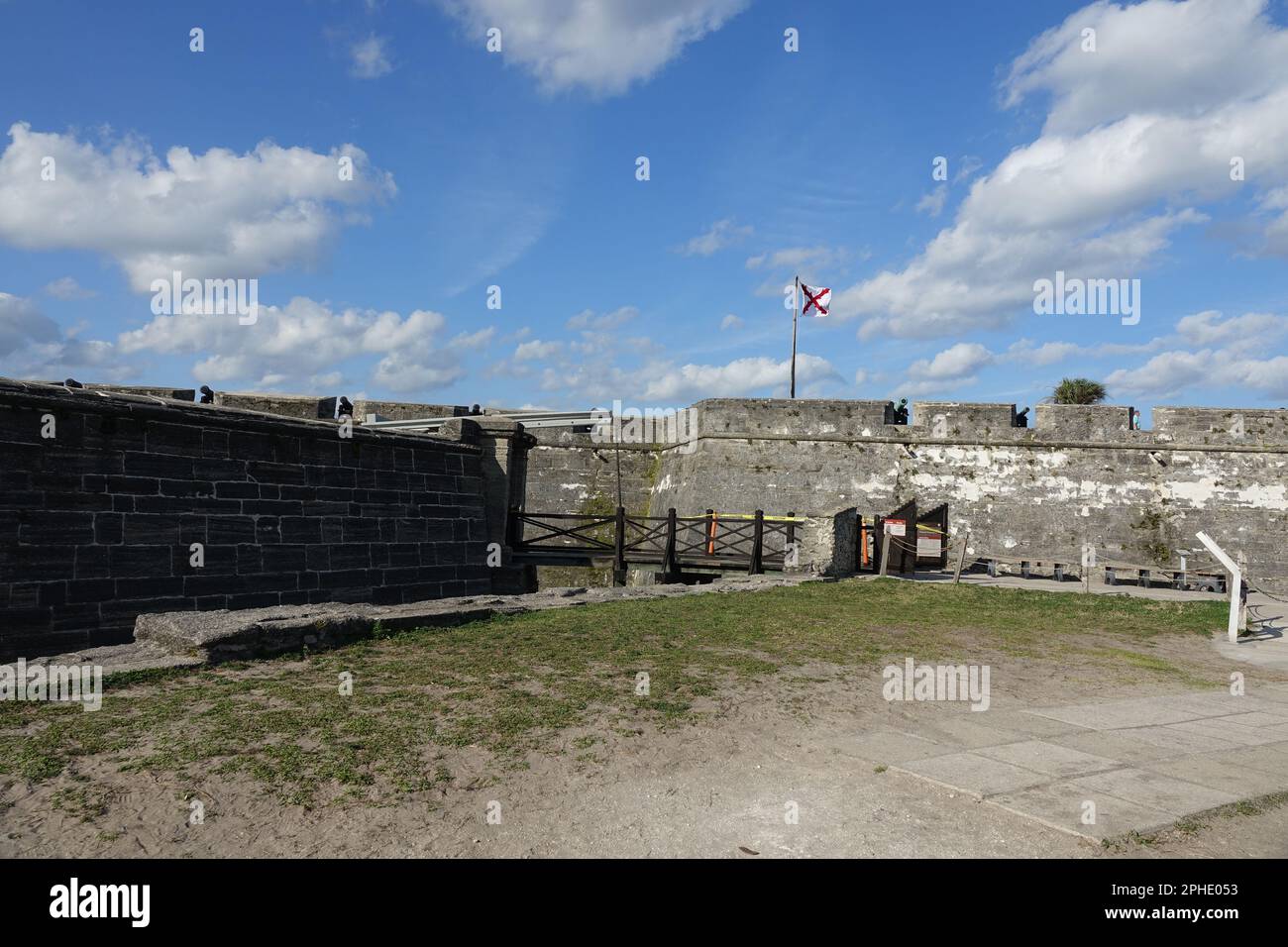 A landscape of the Fort Matanzas National Monument in St. Johns County, Florida Stock Photo
