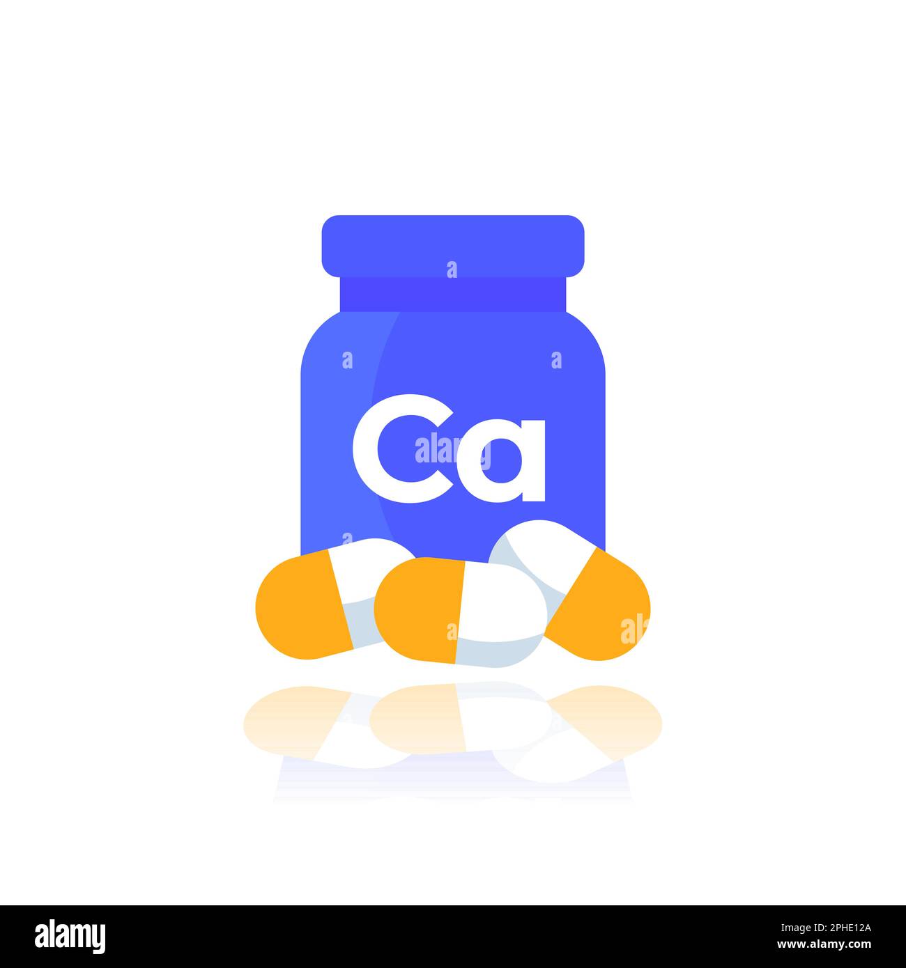 calcium mineral icon, supplements, capsules Stock Vector Image & Art