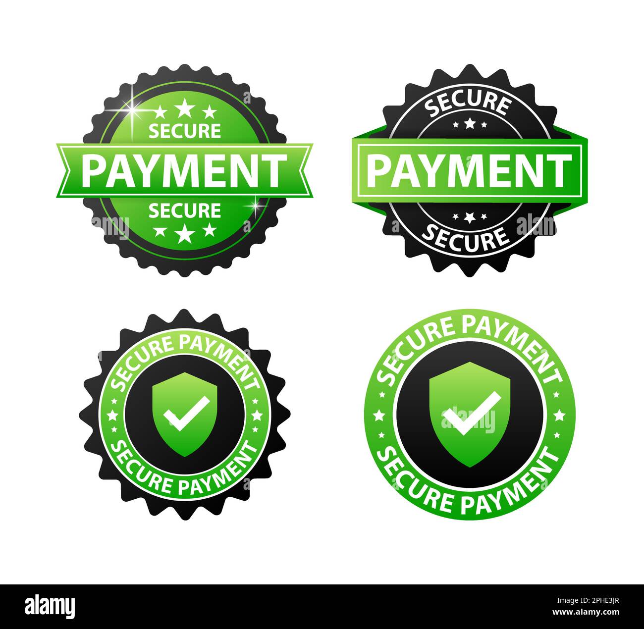Secure payment label. Maximum security and reliability when paying online Stock Vector Image