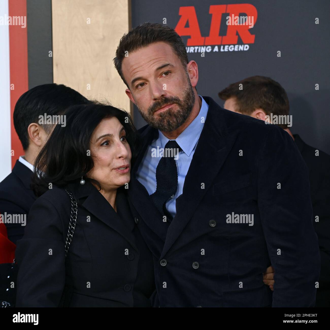 Los Angeles, USA. 27th Mar, 2023. Ben Affleck & Sue Kroll, Head of Marketing, Amazon and MGM Studios at the world premiere for 'Air' at the Regency Village Theatre. Picture Credit: Paul Smith/Alamy Live News Stock Photo