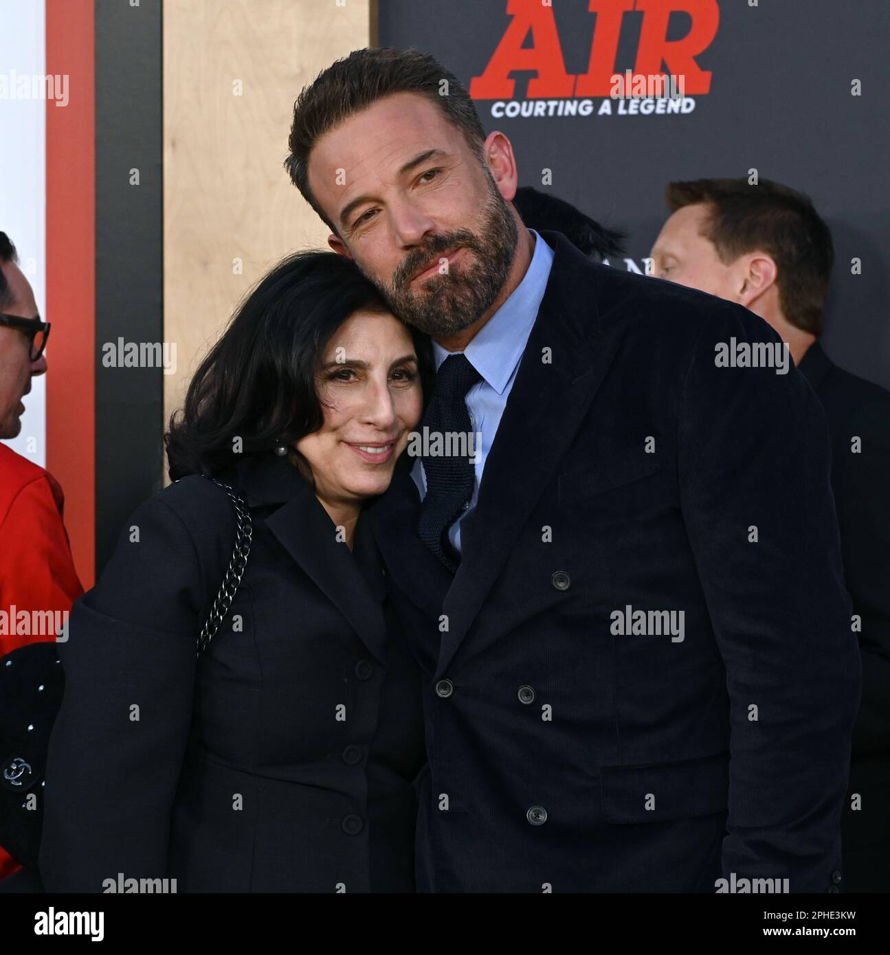 Los Angeles, USA. 27th Mar, 2023. Ben Affleck & Sue Kroll, Head of Marketing, Amazon and MGM Studios at the world premiere for 'Air' at the Regency Village Theatre. Picture Credit: Paul Smith/Alamy Live News Stock Photo