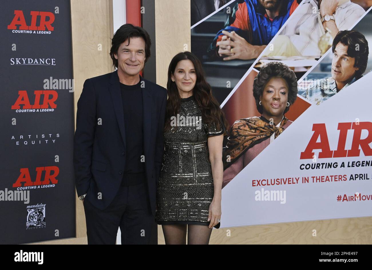 Los Angeles, United States. 27th Mar, 2023. Cast member Jason Bateman and his wife Amanda Anka attend the premiere of the motion picture drama 'Air' at the regency Village Theatre in the Westwood section of Los Angeles on Monday, March 27, 2023. Storyline: Follows the history of shoe salesman Sonny Vaccaro, and how he led Nike in its pursuit of the greatest athlete in the history of basketball: Michael Jordan. Photo by Jim Ruymen/UPI Credit: UPI/Alamy Live News Stock Photo