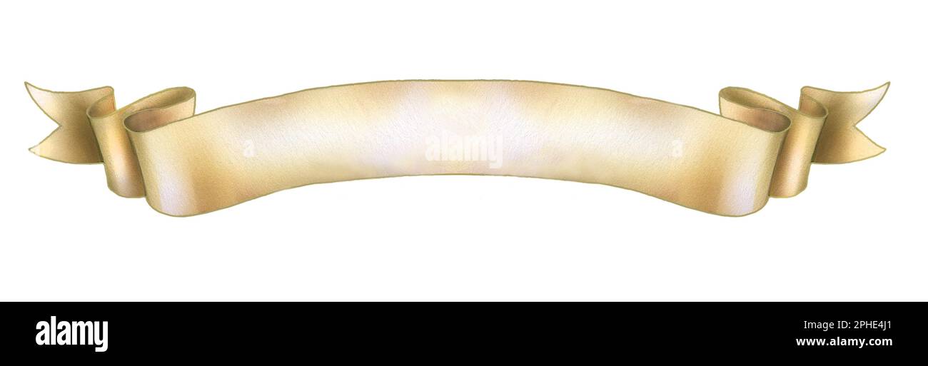 Banner-Scroll on white Stock Photo - Alamy