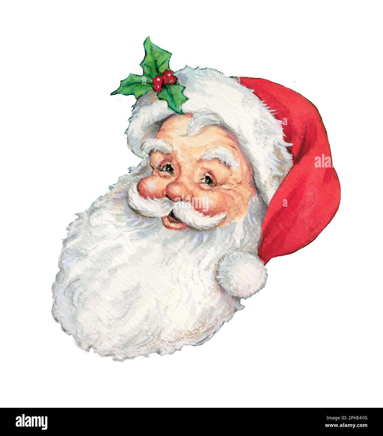 ChristmasSanta Face on white Stock Photo Alamy