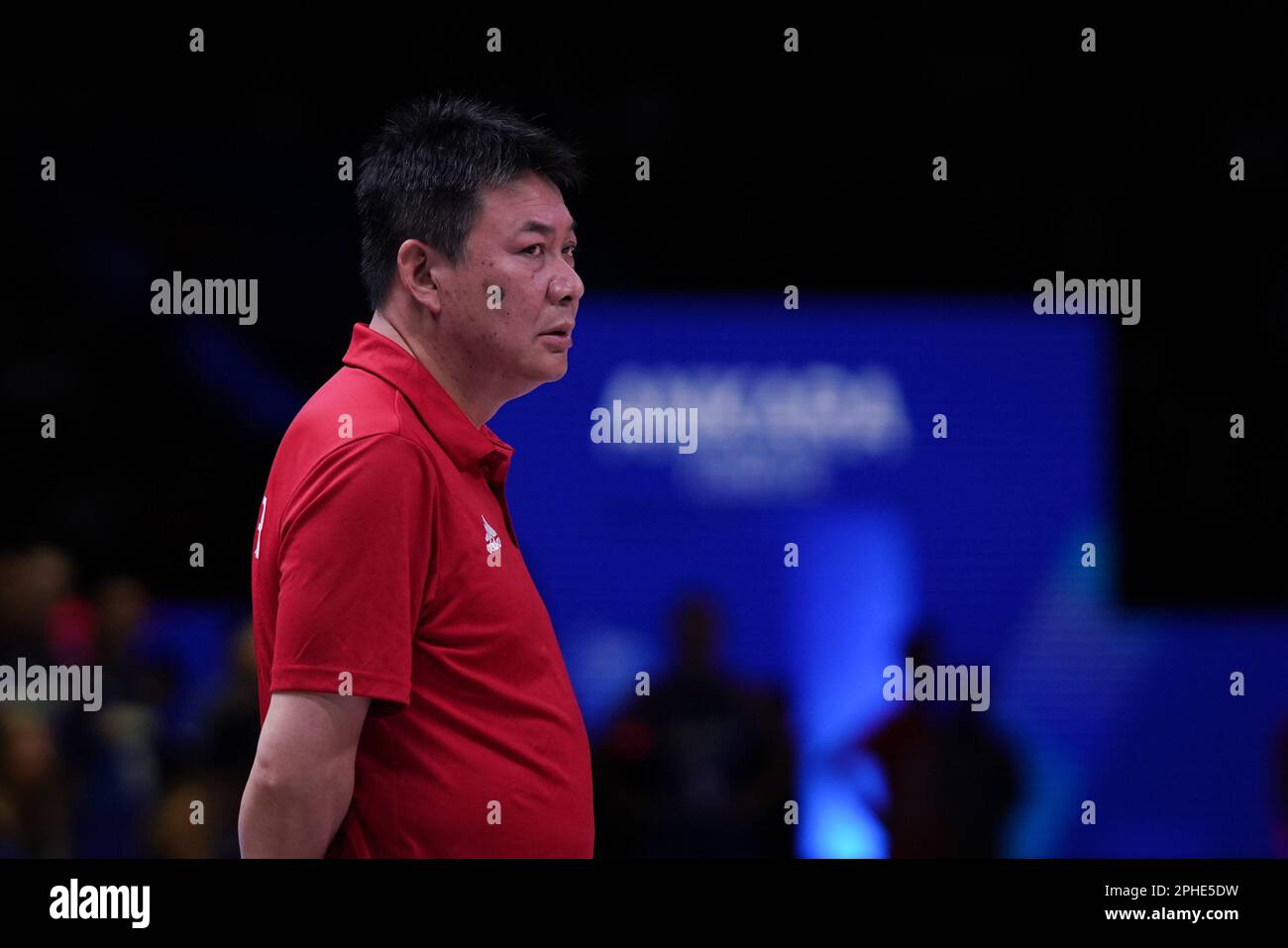 ANKARA, TURKIYE - JULY 14, 2022: Coach Bin Cai in Italy vs China VNL ...
