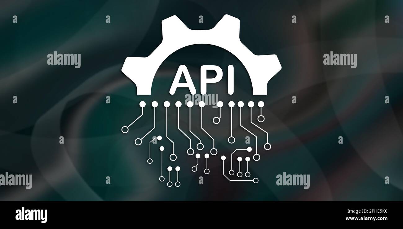 Illustration of an api concept Stock Photo - Alamy