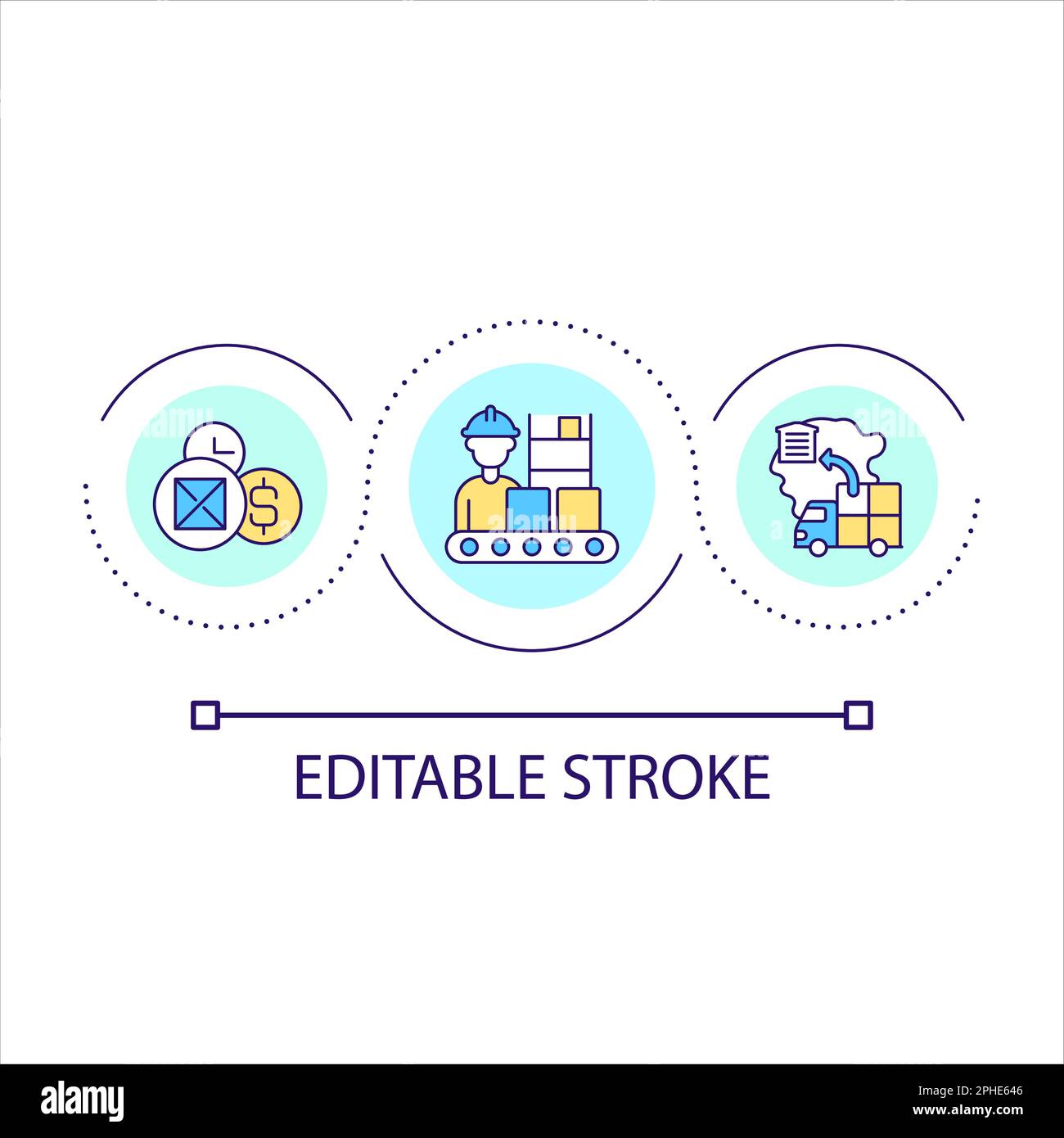Supply chain elements loop concept icon Stock Vector Image & Art Alamy