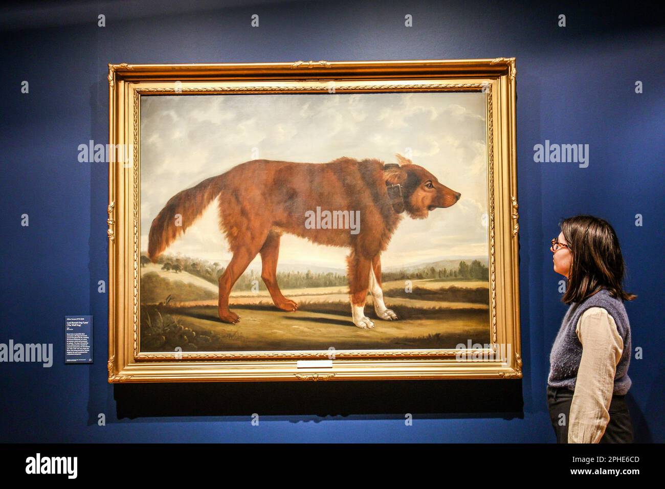 London, UK. 28th Mar, 2023. Clifton Tomson, Lord Byrons Dog "Lyon" the