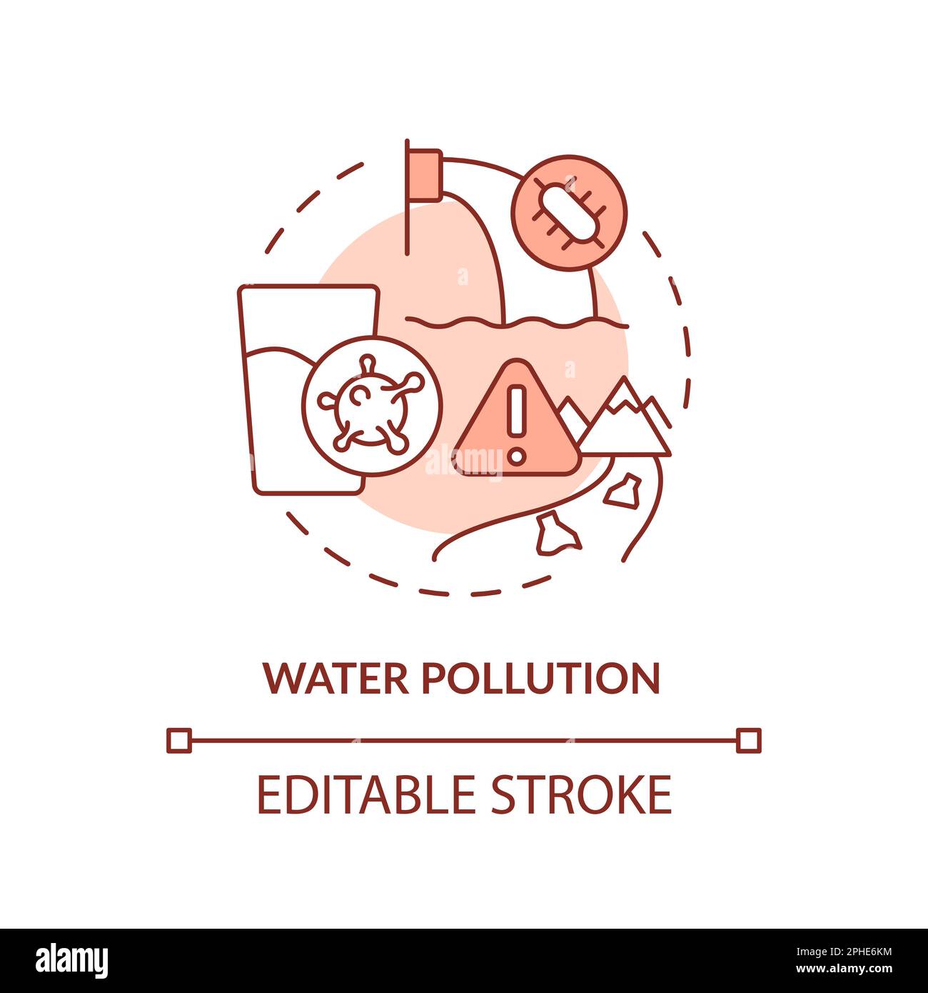 Water pollution terracotta concept icon Stock Vector Image & Art - Alamy