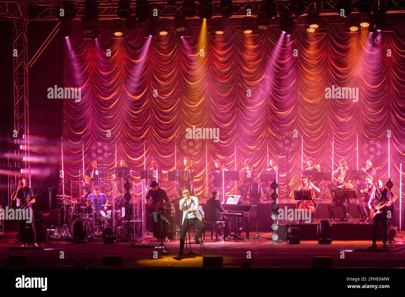 Italian band Moda during the Orchestra Live Tour concert, held at the Auditorium Parco della