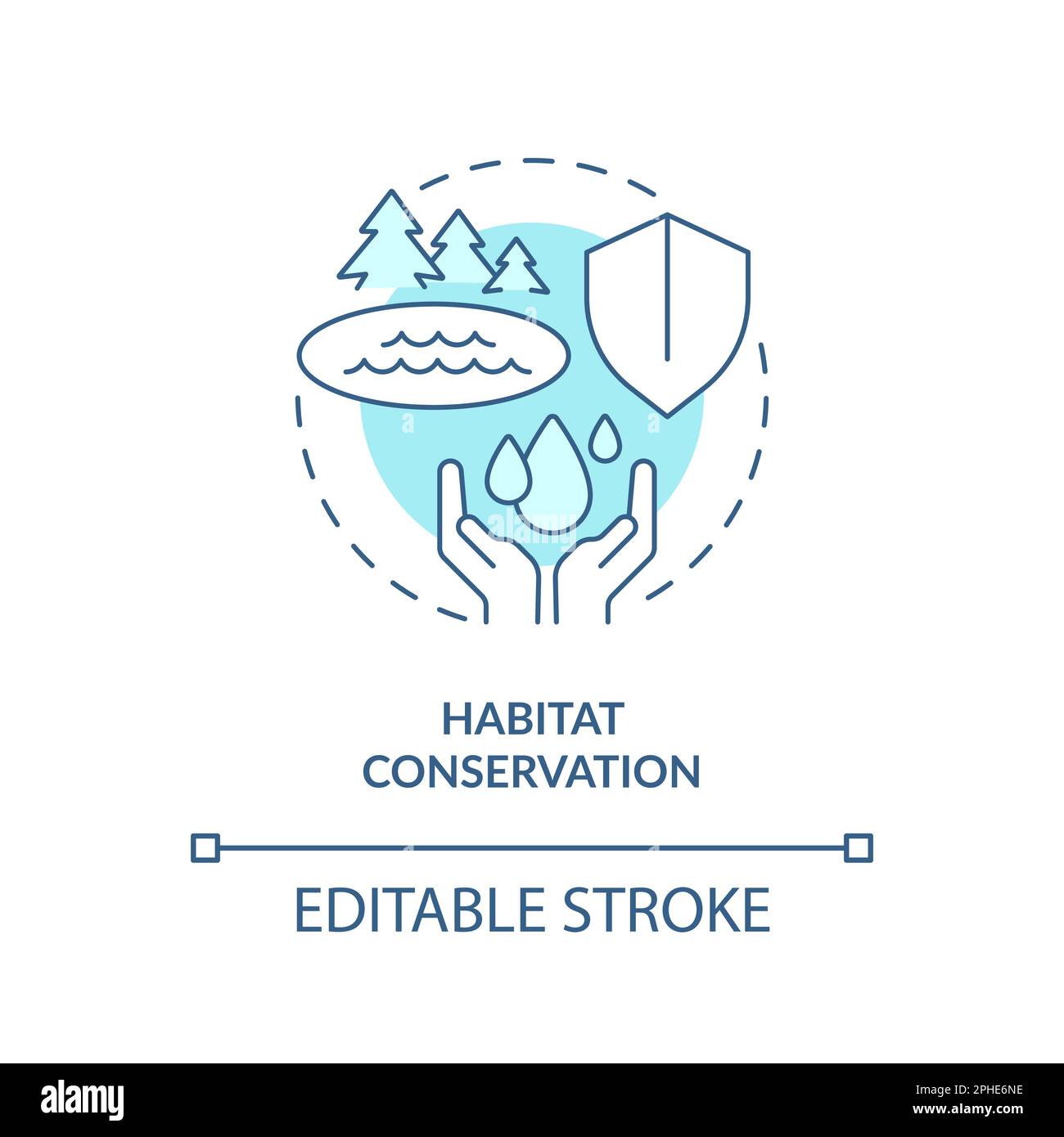 Habitat conservation turquoise concept icon Stock Vector Image & Art Alamy