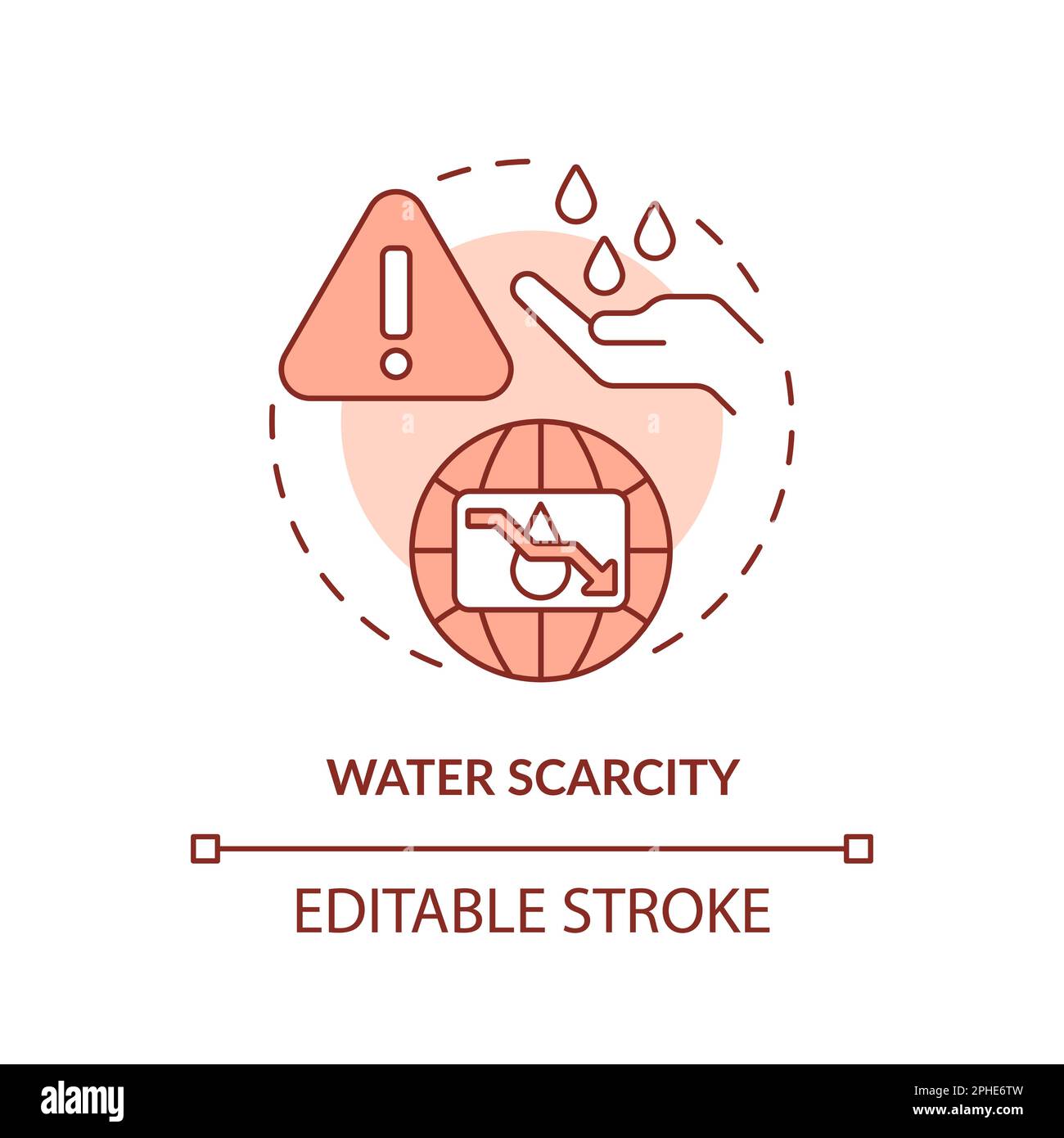 Water scarcity terracotta concept icon Stock Vector Image & Art - Alamy
