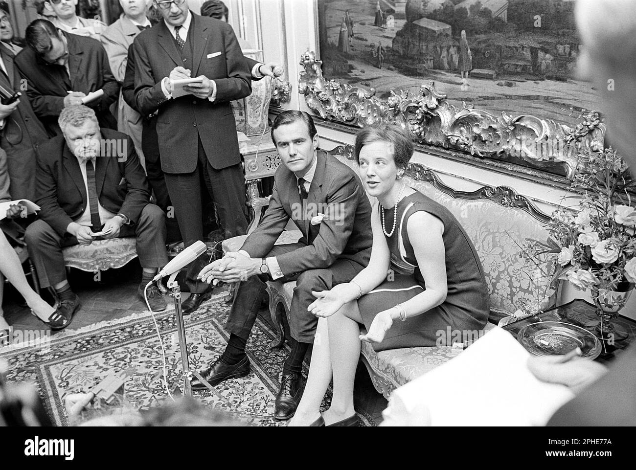 Margrethe Ii Of Denmark. Pictured With Henri De Laborde De Monpezat At 