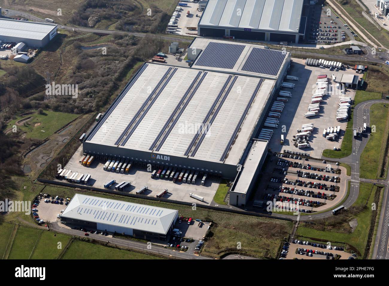 aerial view of the ALDI Regional Office & Distribution Centre at Bolton