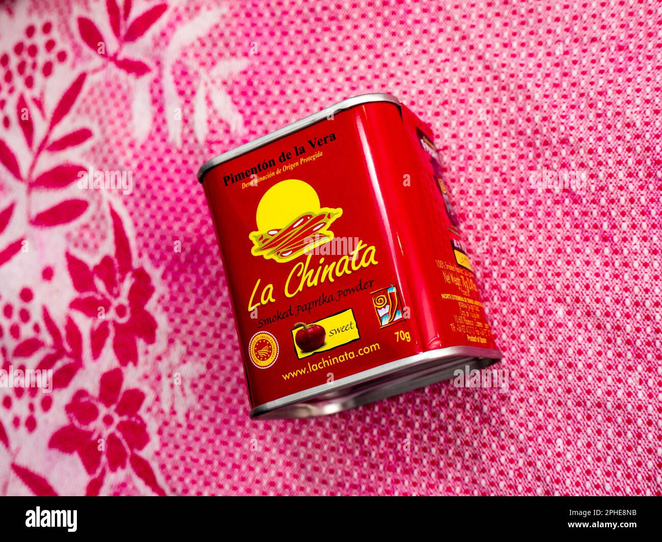 La Chinata 100% Smoked Sweet Paprika Powder. Stock Photo